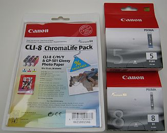 CLI-8Set 5 Patronen Canon Pixma iP4200 iP4300 iP4500 iP5200 iP5300 MP500 MP530 MP600 MP600R MP800 MP810 MP830 MP960 etc