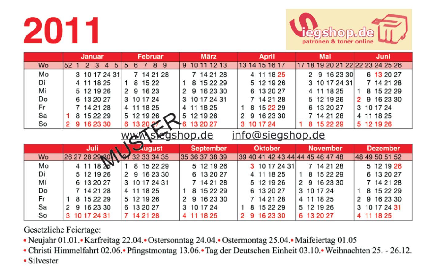 5.000 Taschenkalender Visitenkartenkalender mit Ihrer Werbung