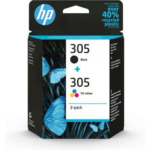 HP 305 Multipack 6ZD17AE Black + Color (3YM60AE + 3YM61AE) für HP Deskjet 2700, HP DeskJet 2720, HP DeskJet Plus 4120, HP Envy 6020, HP Envy Pro 6420