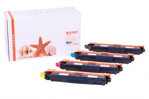 TN-247CMYK K kompatibles  Tonerkartuschenset 3.000 S. black und je ca. 2.300 S. cyan, magenta, yellow für brother DCP-L3510CDW DCP-L3510CDWn DCP-L3550CDW DCP-L3550CDWn HL-L3210CDW HL-L3210CDWn HL-L3230CDW HL-L3230CDWn HL-L3270CDW HL-L3270CDWn MFC-L3710CW