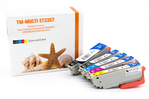 T3357 K ersetzt EPSON 33 XL kompatibler Multipack 5 kompatible Patronen: black, photo-black, cyan, magenta, yellow XL für EPSON Expression Premium XP-530 XP-535 XP-540 XP-630 XP-635 XP-640 XP-830 XP-900