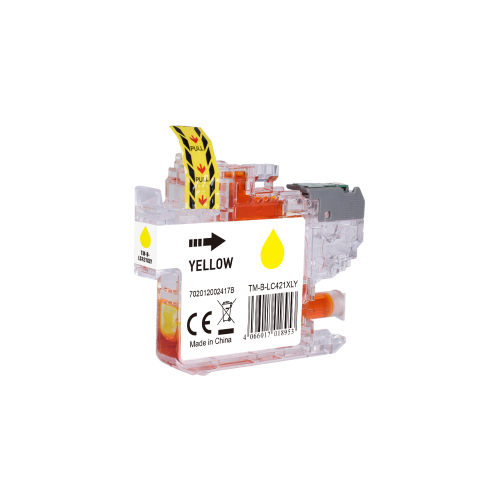 LC-421XL Y K kompatible Tintenpatrone yellow ca. 500 S. für brother DCP-J1050DW DCP-J1140DW DCP-J1800DW MFP-J1010DW 
