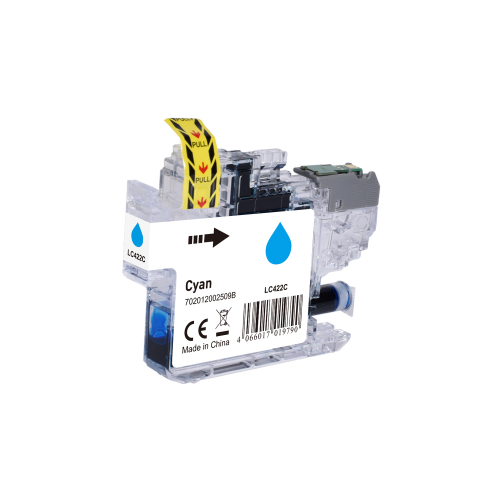 LC-422C K kompatible Tintenpatrone cyan 10ml für Brother MFC-J5340 DW MFC-J5340 DWE Ecopro MFC-J5345 DW MFC-J5740 DW MFC-J6540 DW MFC-J6540 DWE MFC-J6590 DW MFC-J6940 DW