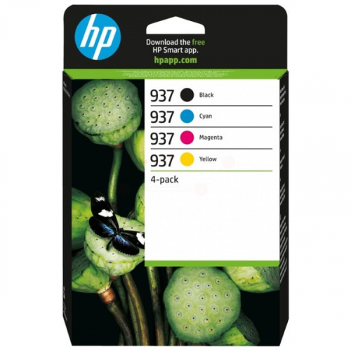 HP 937 Original Tintenpatronen Multipack black, cyan, magenta, yellow für HP OfficeJet Pro 9100 Series  OfficeJet Pro 9110b  OfficeJet Pro 9117b  OfficeJet Pro 9120  OfficeJet Pro 9120b  OfficeJet Pro 9120e  OfficeJet Pro 9120 Series  OfficeJet Pro 9122e 