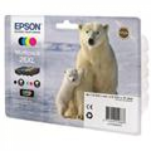 4 x EPSON 26XL Originalpatronen: 1 x 500 S. black und je 1 x ca. 700 S. cyan, magenta, yellow für EPSON Expression Premium XP-510 XP-520 XP-600 XP-605 XP-610 XP-615 XP-620 XP-625 XP-700 XP-710 XP-720 XP-800 XP-810 XP-820