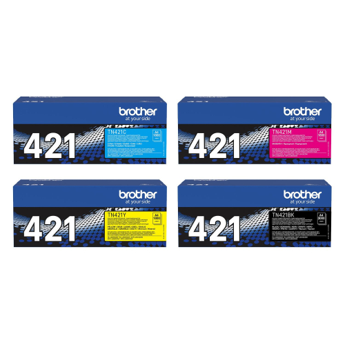 TN-421 Set: Je 1 x BK, C, M, Y  brother Original Tonerkartuschen für DCP-L8410CDW HL-L8260CDW HL-L8360CDW MFC-L8690CDW MFC-L8900CDW
