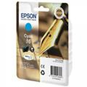EPSON 16 Original Tintenpatrone ca. 165 S. cyan für EPSON Workforce WF-2010W WF-2510WF WF-2520NF WF-2530WF WF-2540WF WF-2630WF WF-2650DWF WF-2660DWF