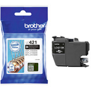 LC-421BK brother Original Tintenpatrone black ca. 200 S. für brother DCP-J1050DW DCP-J1140DW DCP-J1800DW MFP-J1010DW
